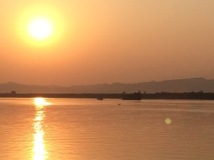 A sunset cruise on the Ayeyarwady River, Bagan