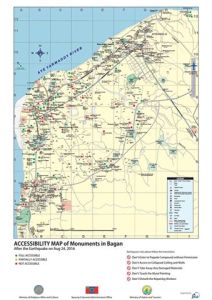 Accessibility map of Bagan following the August 2016 eathquake