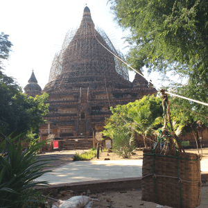Restoration works, Bagan